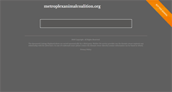 Desktop Screenshot of metroplexanimalcoalition.org